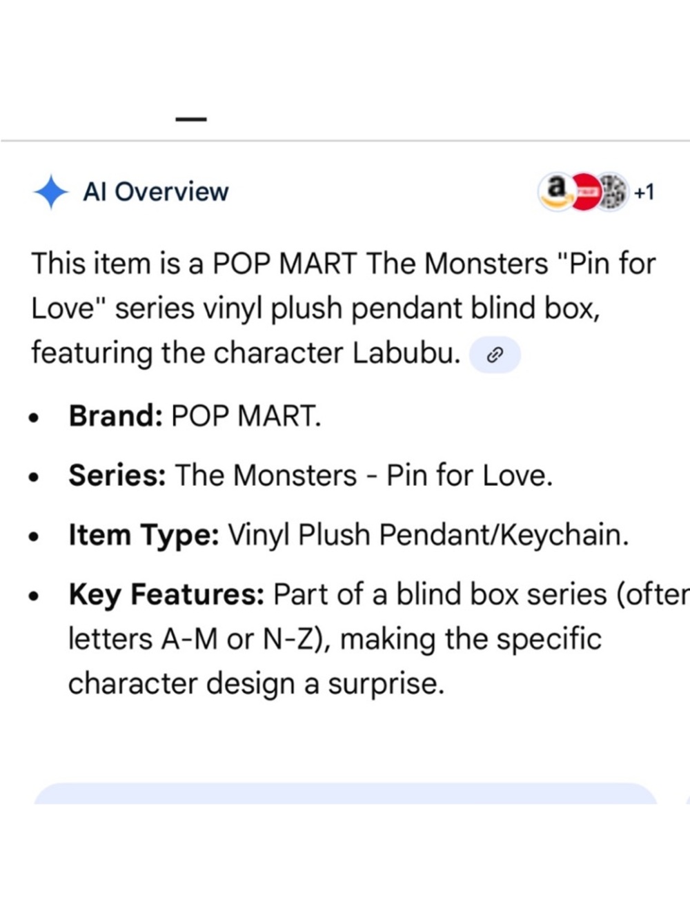 Pin For Love Vinyl Plush Pendant Keychain - Pink Monster - Picture 3 of 3